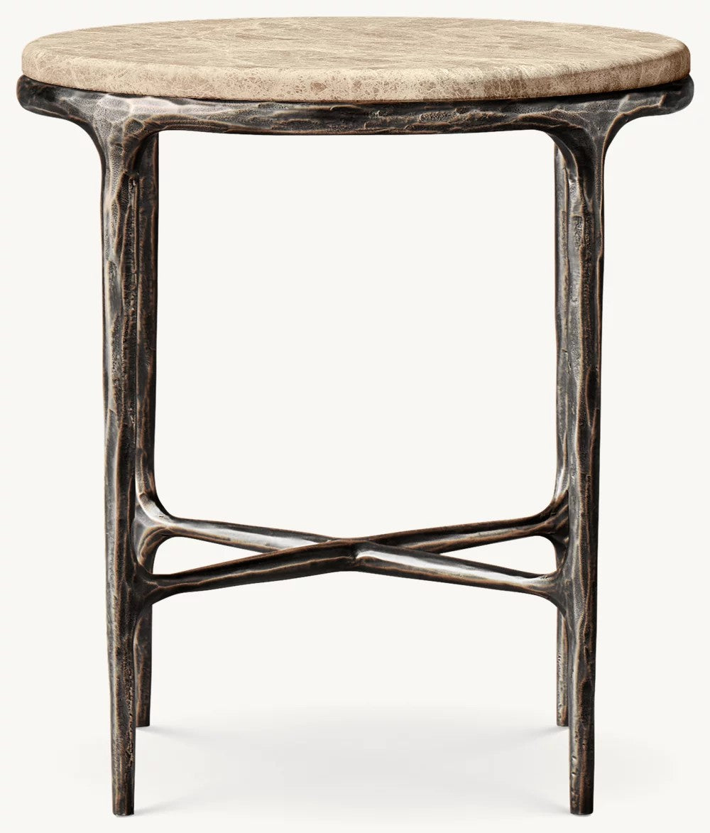 Thomson Marble Round Bedside Table