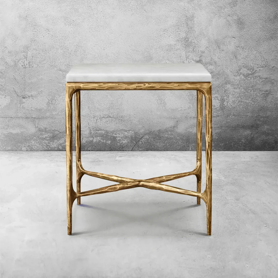 Thomson Marble Square Side Table 18" 22"