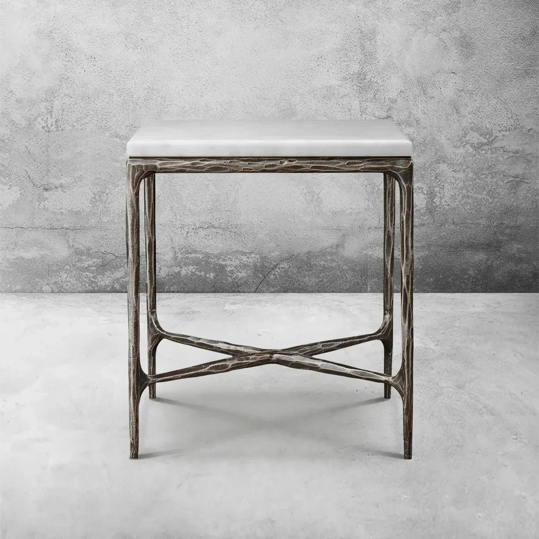 Thomson Marble Square Side Table 18" 22"