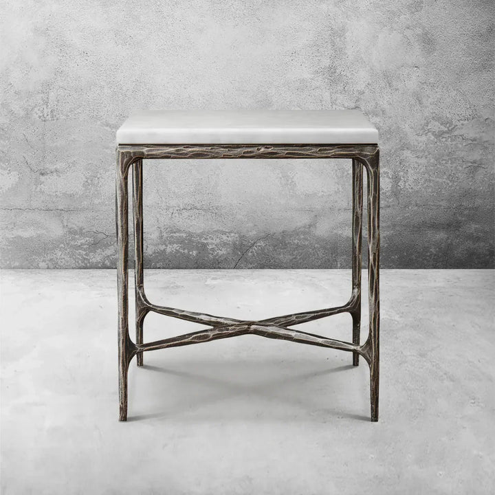 Thomson Marble Square Side Table 18" 22"