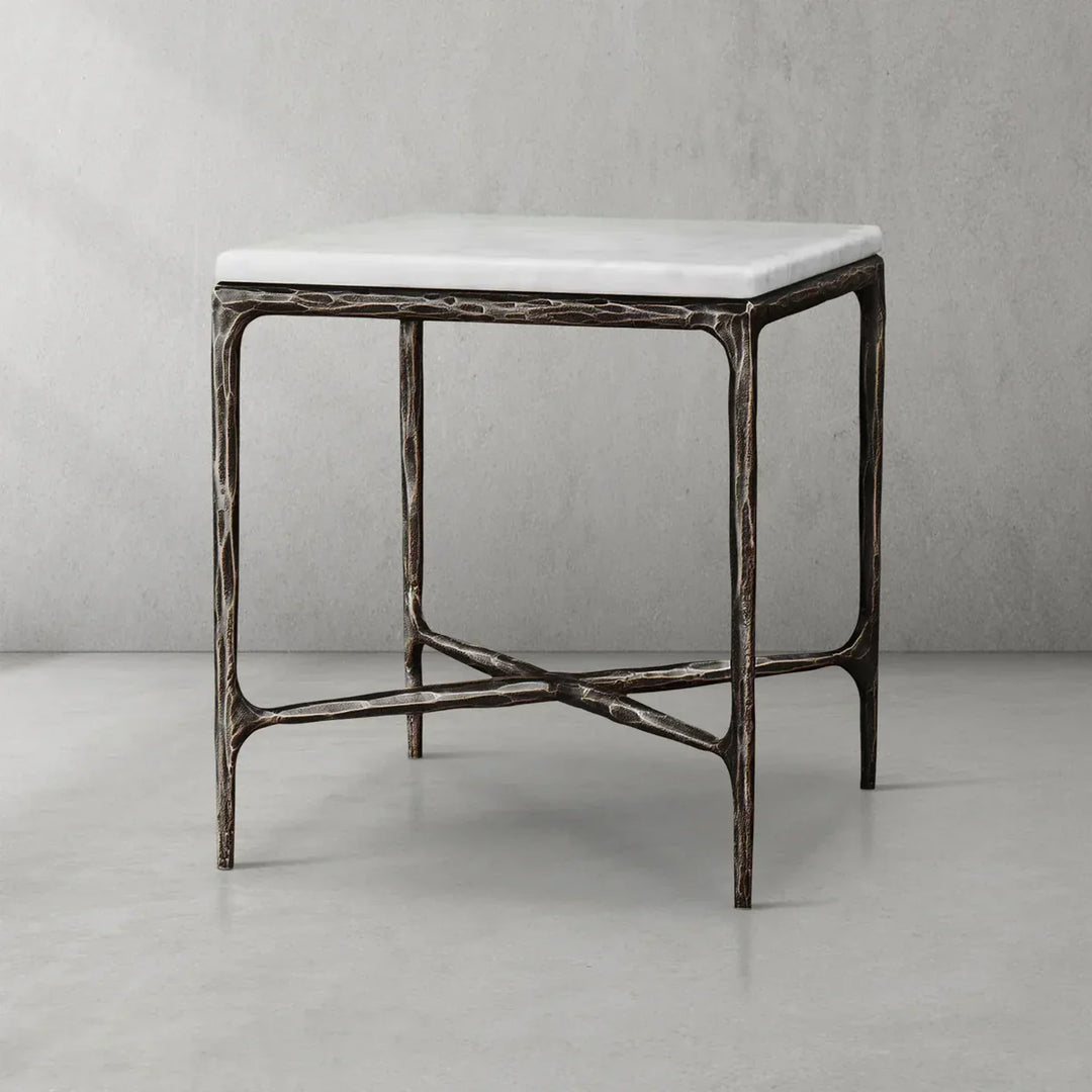 Thomson Marble Square Side Table 18" 22"