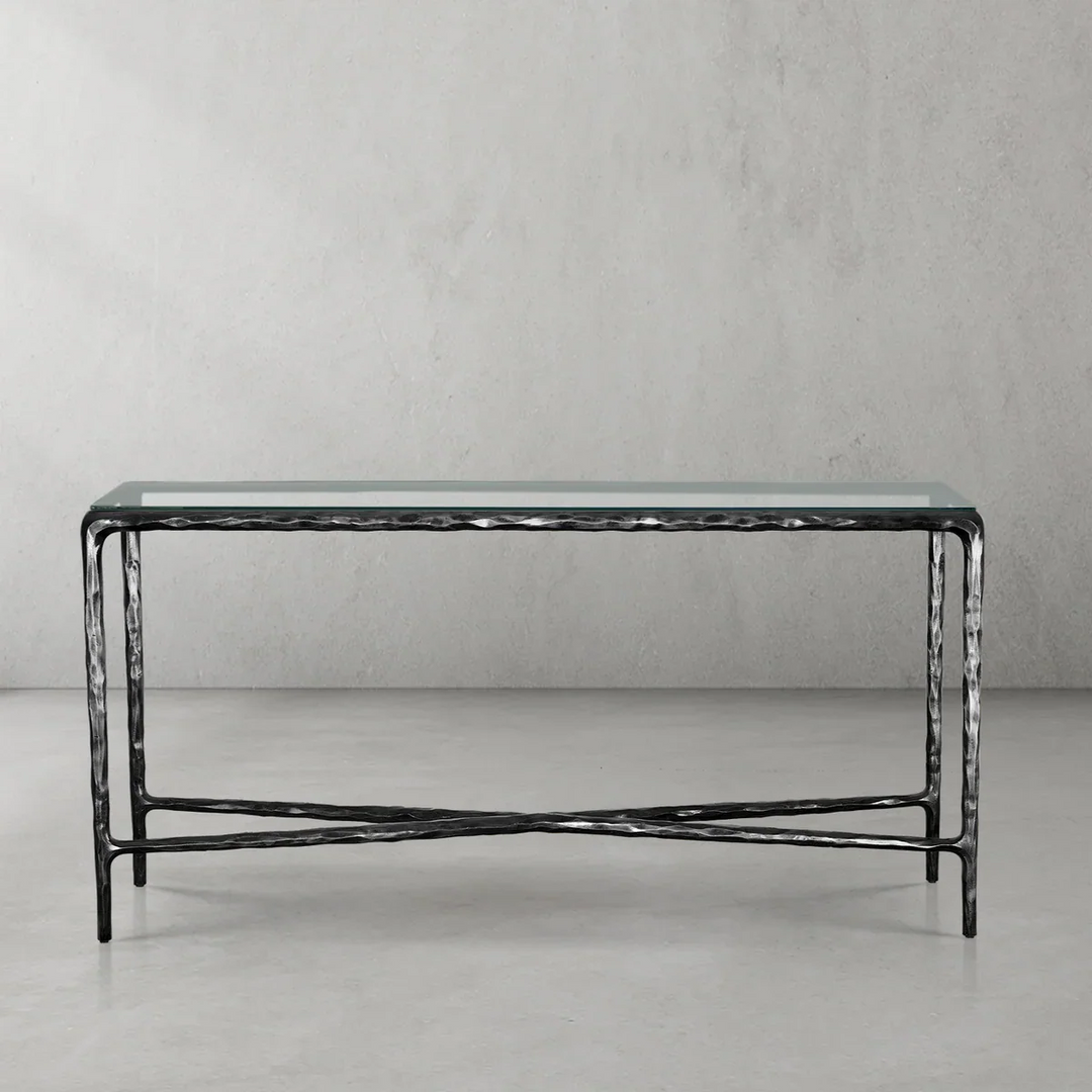 Thomson Rectangle Glass Console Table 60" 72"