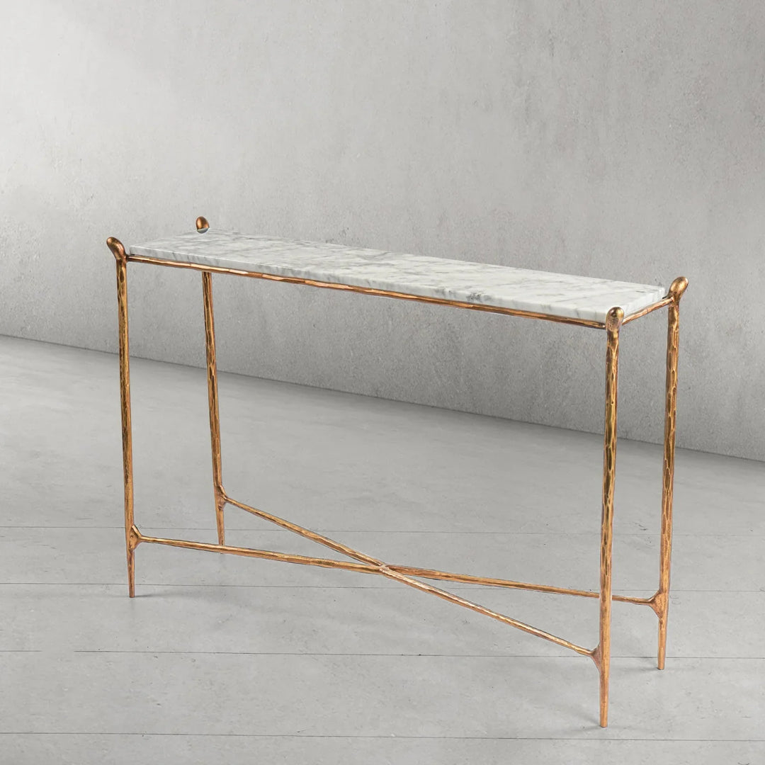Thomson Rectangle Horn Marble Console Table