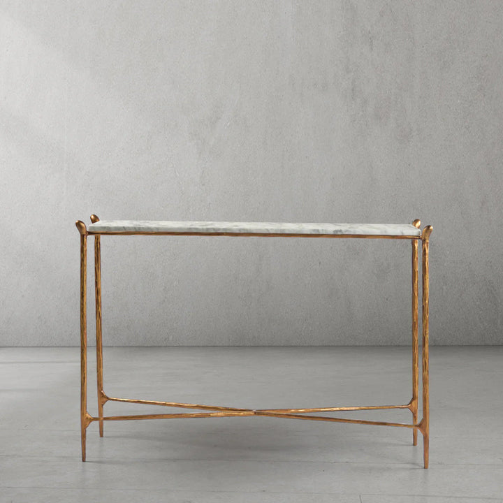 Thomson Rectangle Horn Marble Console Table