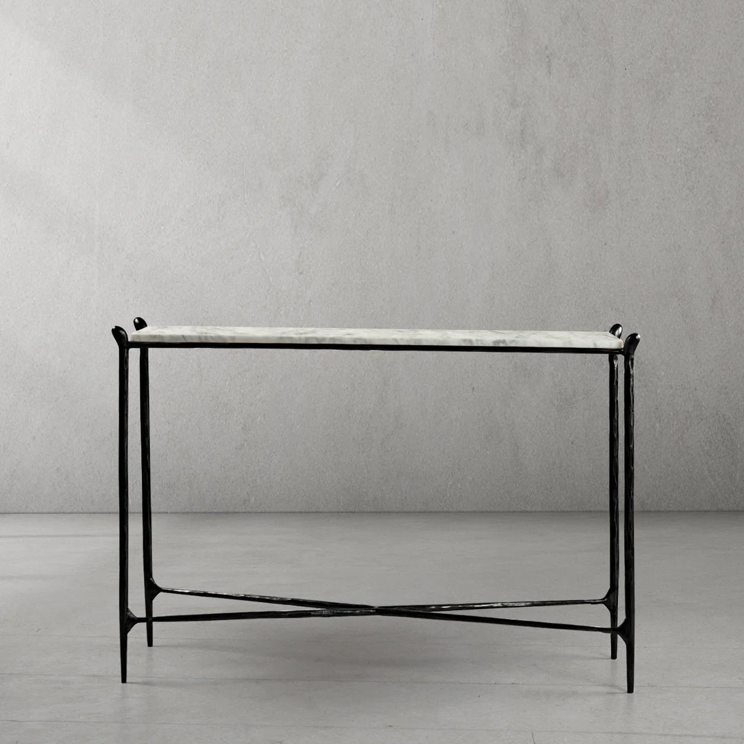 Thomson Rectangle Horn Marble Console Table