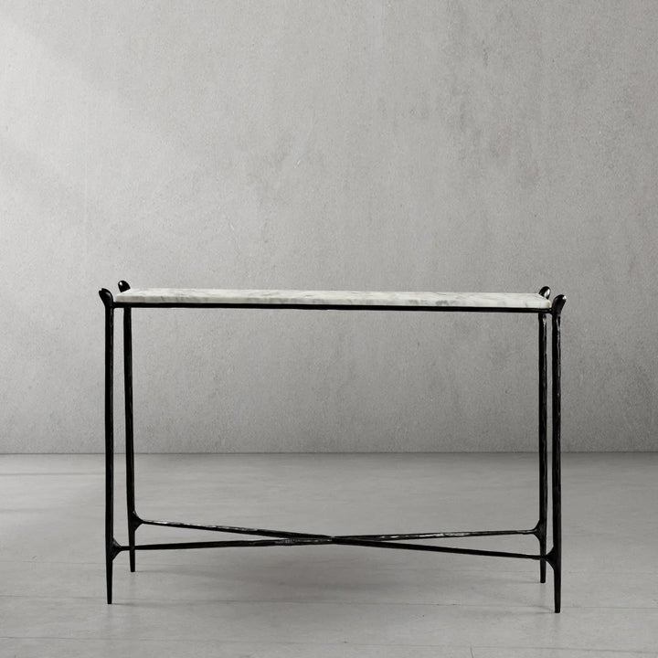 Thomson Rectangle Horn Marble Console Table
