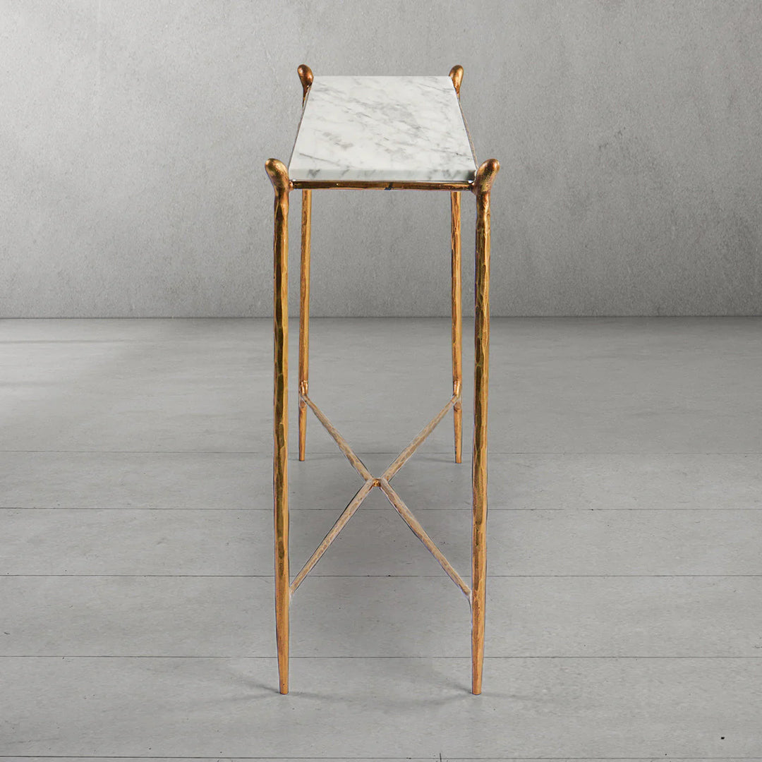 Thomson Rectangle Horn Marble Console Table
