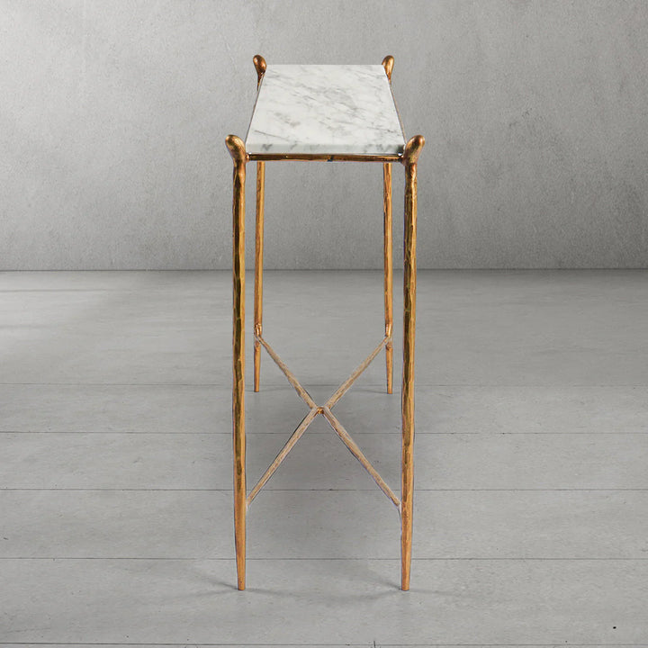 Thomson Rectangle Horn Marble Console Table