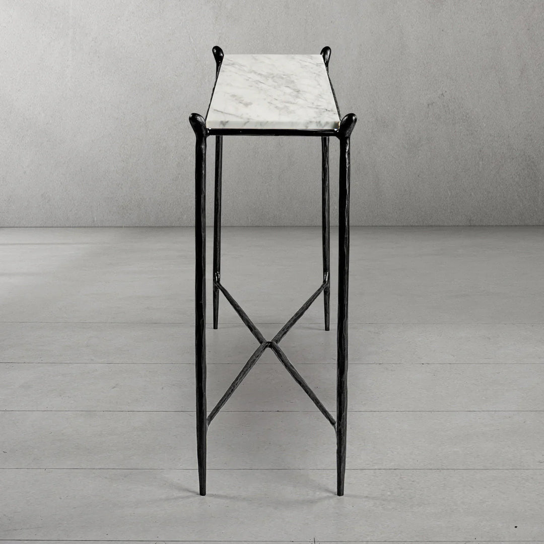 Thomson Rectangle Horn Marble Console Table