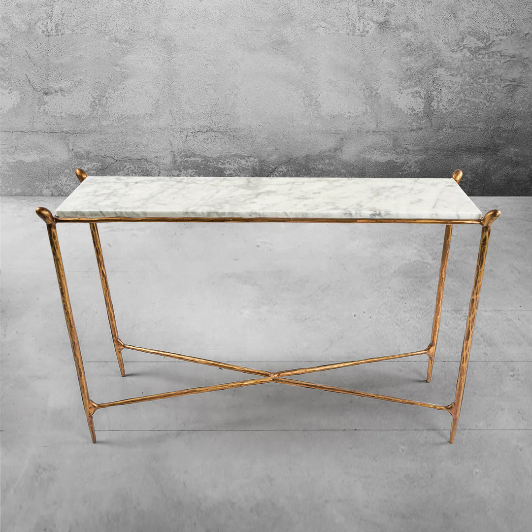 Thomson Rectangle Horn Marble Console Table