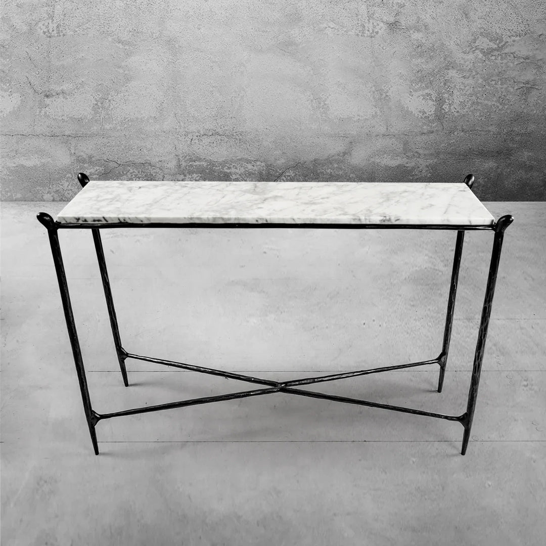 Thomson Rectangle Horn Marble Console Table