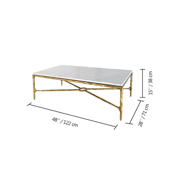 Thomson Rectangle Marble Coffee Table