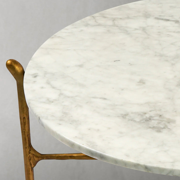 Thomson Round Horn Marble Coffee Table & Side Table