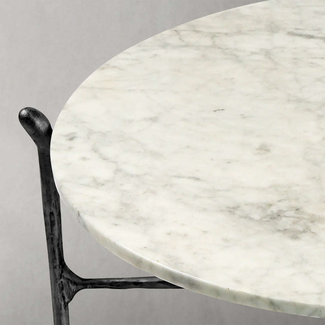 Thomson Round Horn Marble Coffee Table & Side Table