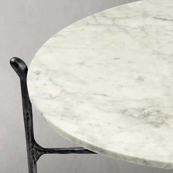 Thomson Round Horn Marble Coffee Table & Side Table
