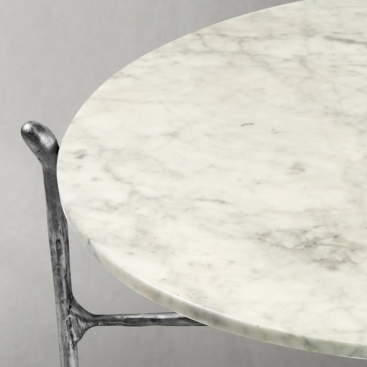 Thomson Round Horn Marble Coffee Table & Side Table