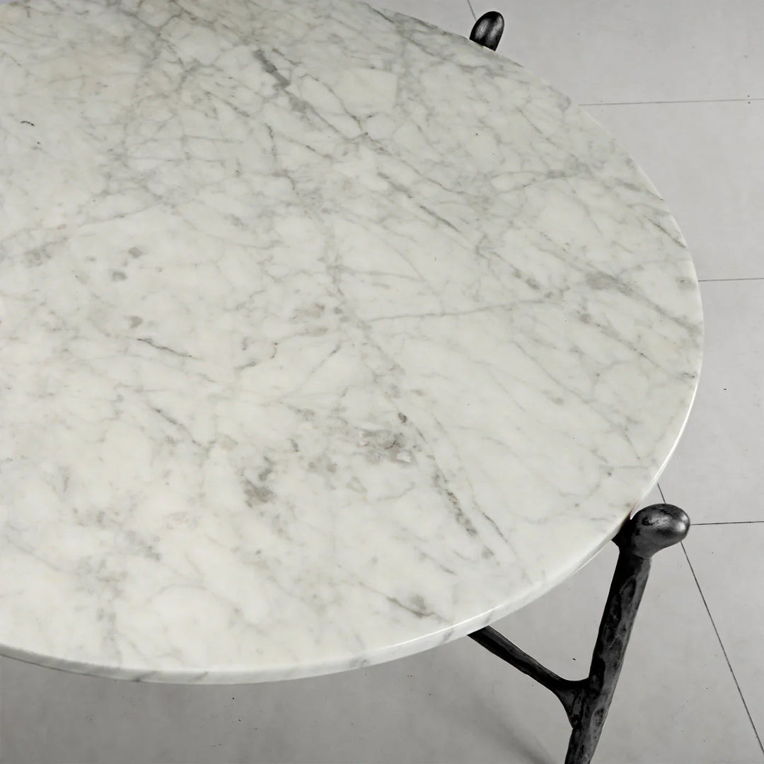 Thomson Round Horn Marble Coffee Table & Side Table