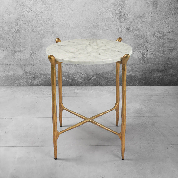 Thomson Round Horn Marble Coffee Table & Side Table