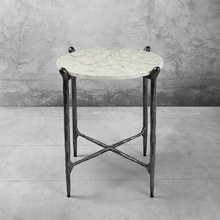 Thomson Round Horn Marble Coffee Table & Side Table