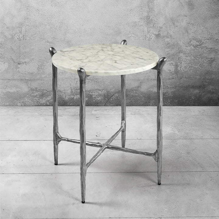 Thomson Round Horn Marble Coffee Table & Side Table