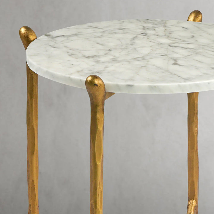 Thomson Round Horn Marble Coffee Table & Side Table