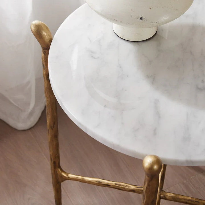 Thomson Round Horn Marble Coffee Table & Side Table