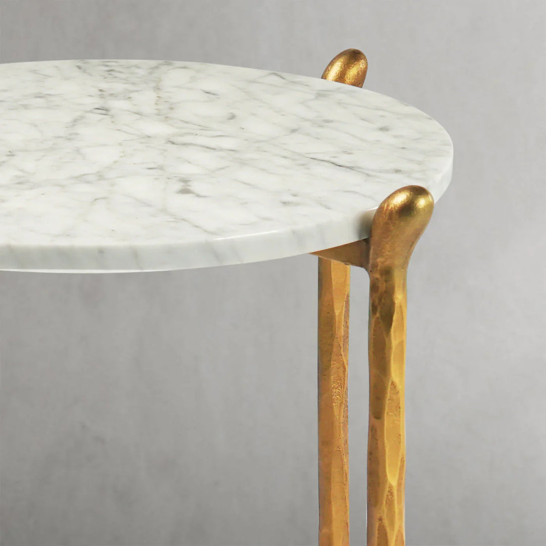 Thomson Round Horn Marble Coffee Table & Side Table