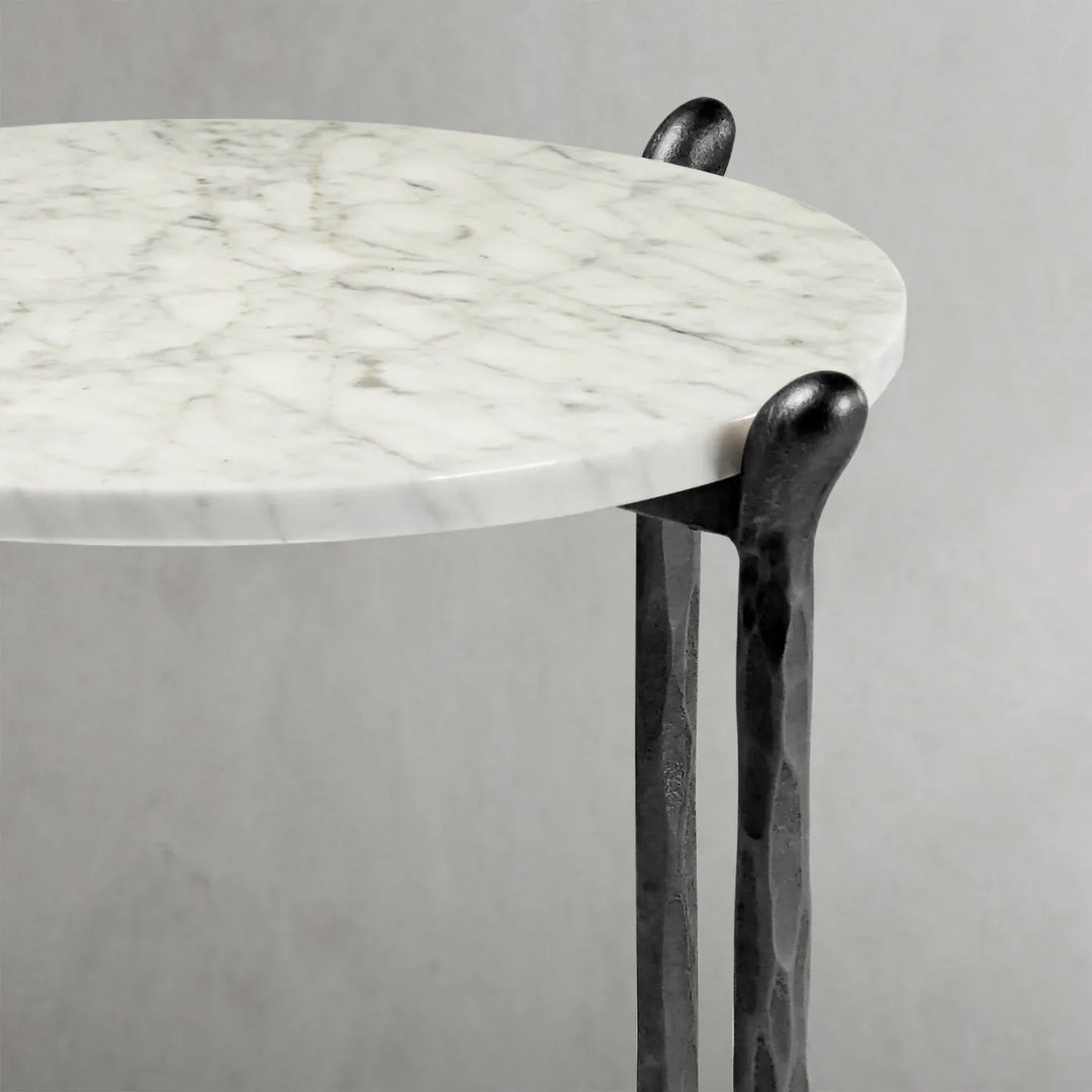 Thomson Round Horn Marble Coffee Table & Side Table