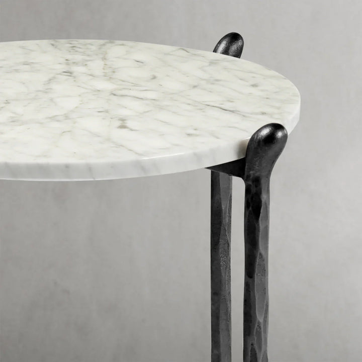 Thomson Round Horn Marble Coffee Table & Side Table