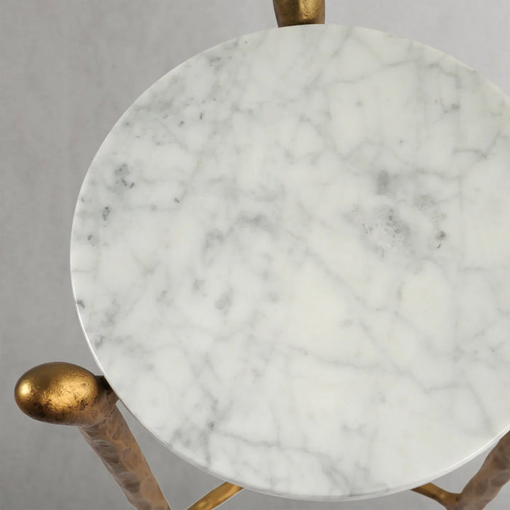 Thomson Round Horn Marble Coffee Table & Side Table