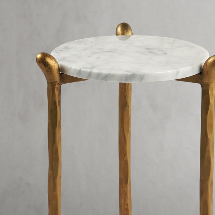 Thomson Round Horn Marble Coffee Table & Side Table