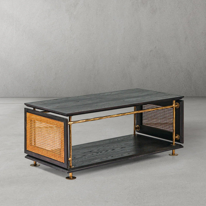 Thomson Vintage Rattan Wooden Coffee Table