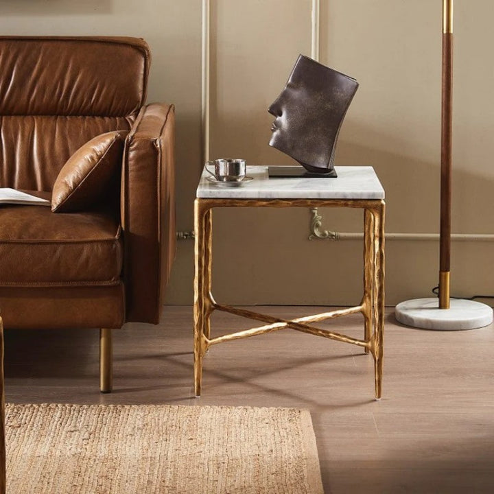 Thomson Marble Square Side Table 18" 22"