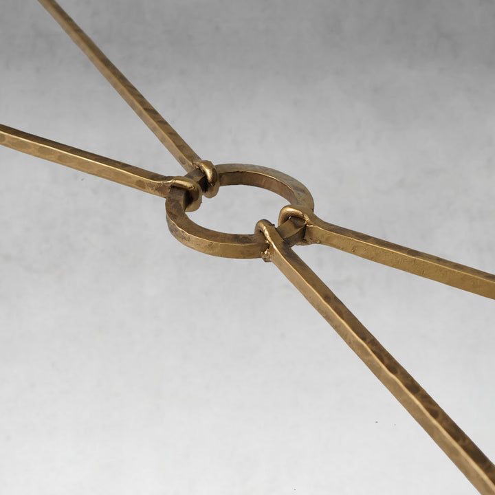 Thomson Metal Frame Elm Wood Console Table