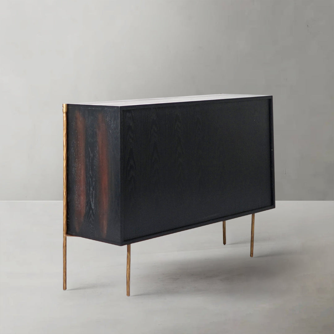 Thomson Metal Frame Rattan 6-Drawer Side Cabinet