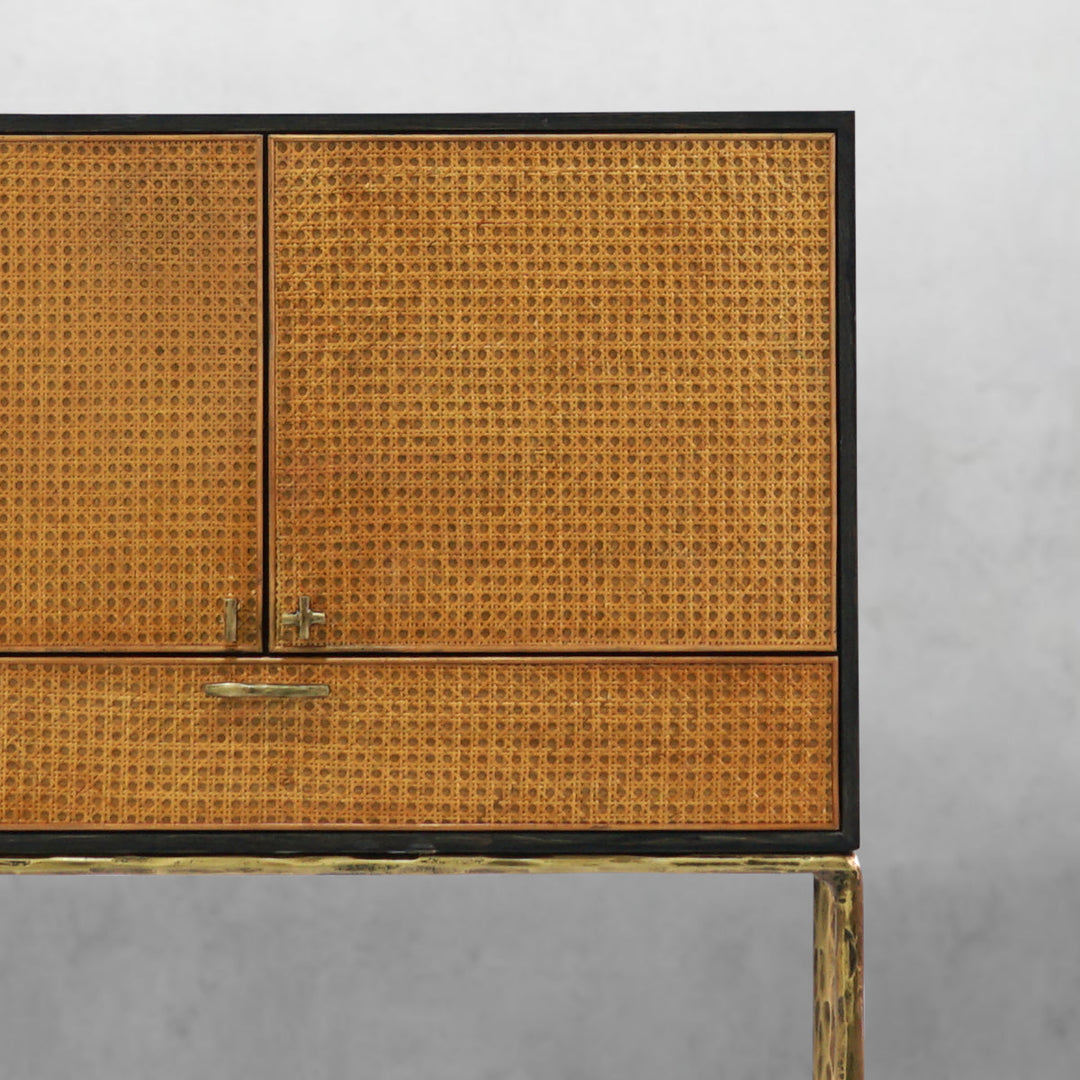 Thomson Metal Frame Rattan Side Cabinet