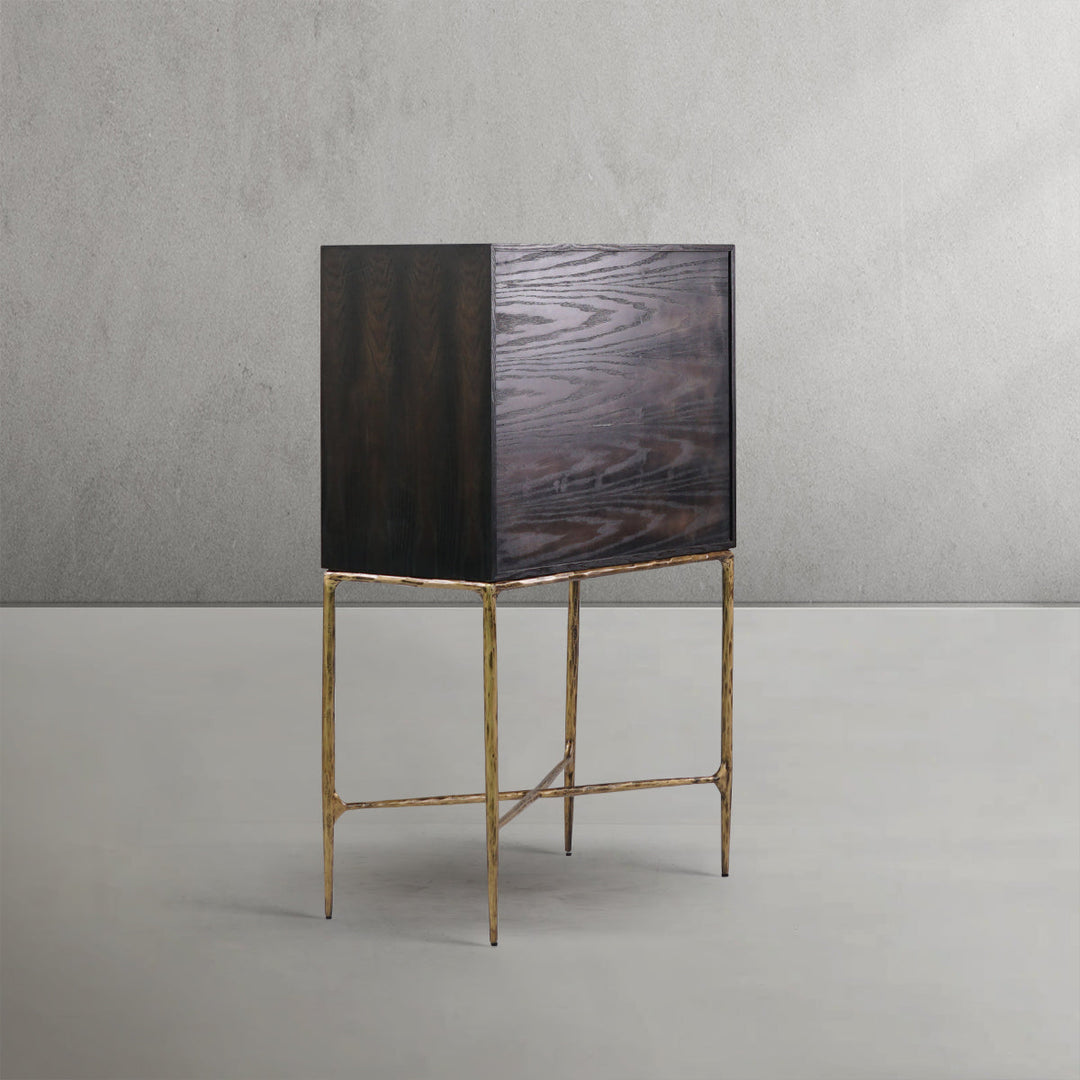 Thomson Metal Frame Rattan Side Cabinet