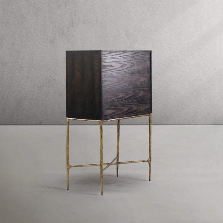 Thomson Metal Frame Rattan Side Cabinet