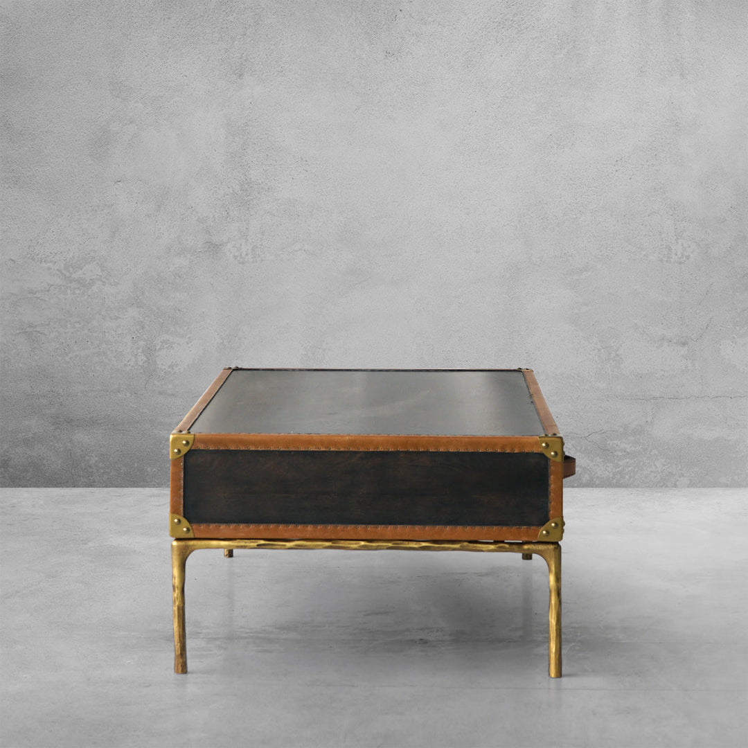 Thomson Vintage Leather Square Coffee Table