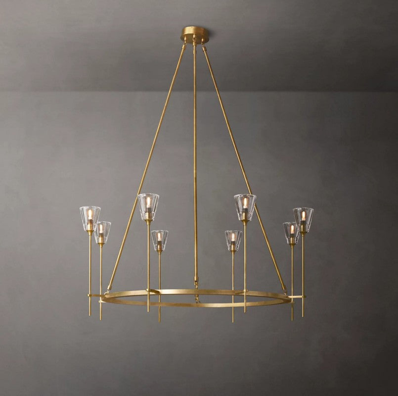 Torsio Verre Round Chandelier 46"