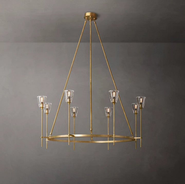 Torsio Verre Round Chandelier 46"