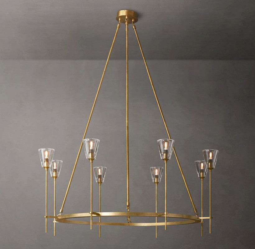 Torsio Verre Round Chandelier 46"