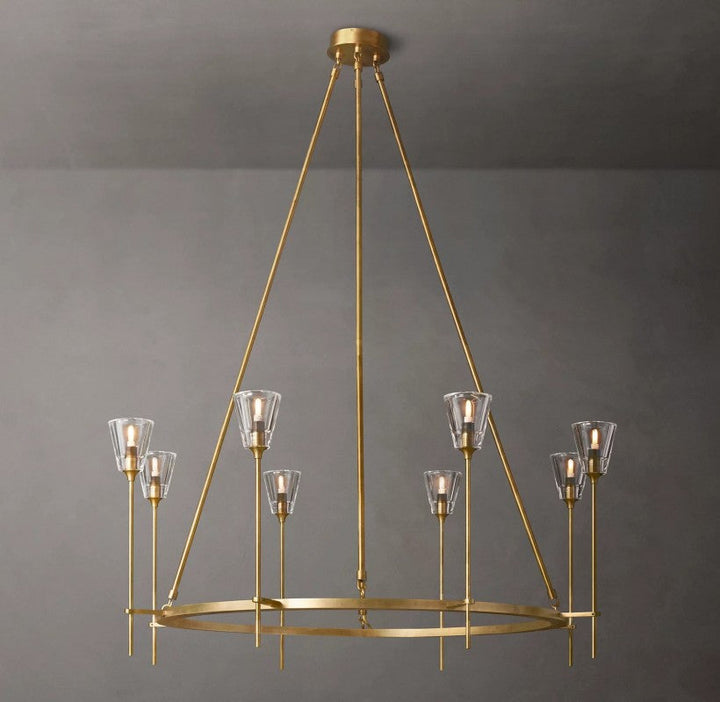Torsio Verre Round Chandelier 46"
