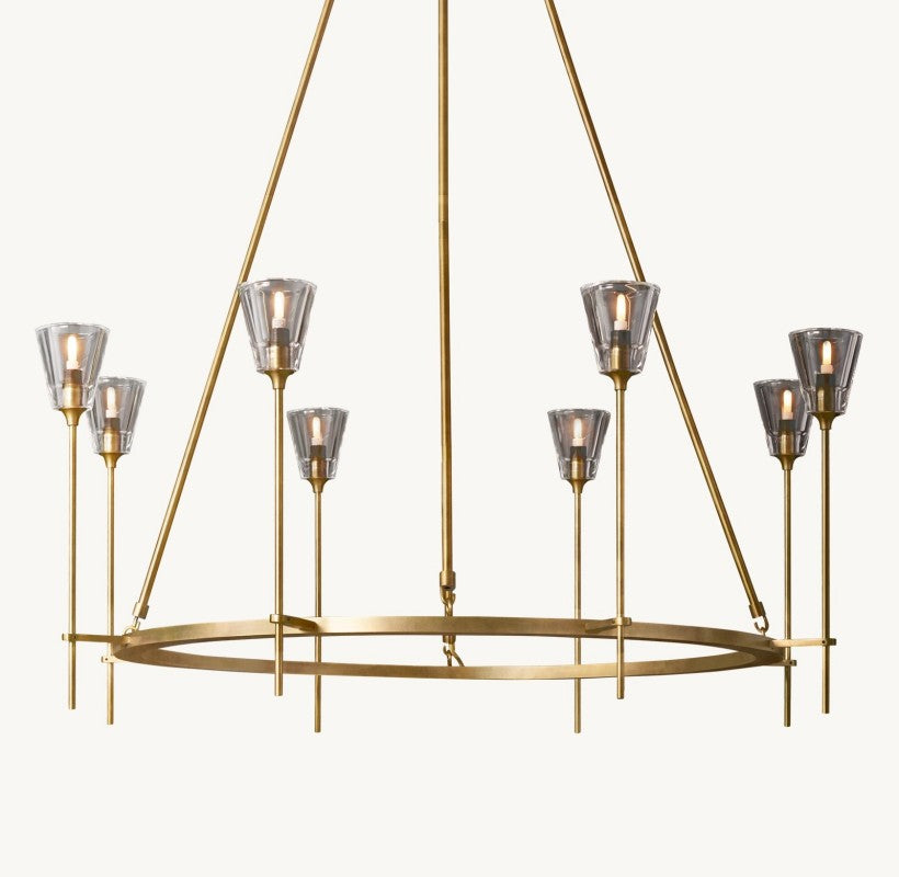 Torsio Verre Round Chandelier 46"