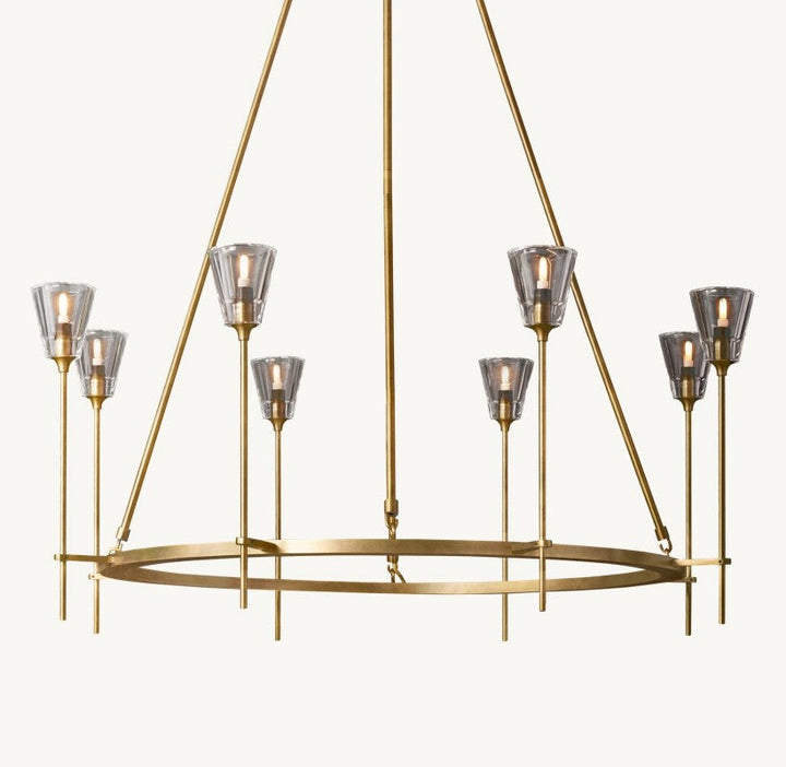 Torsio Verre Round Chandelier 46"