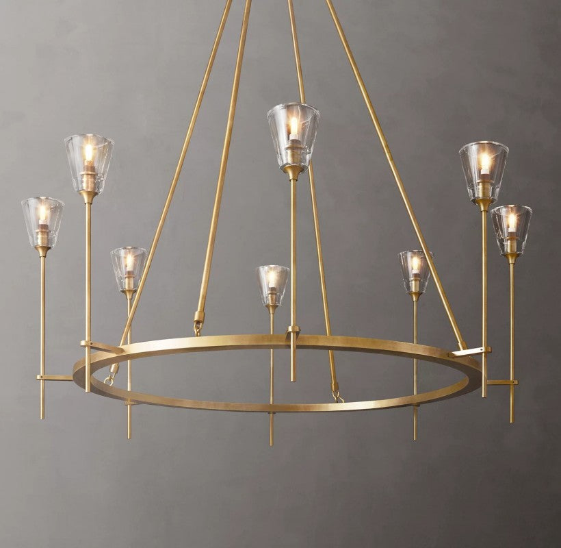 Torsio Verre Round Chandelier 46"