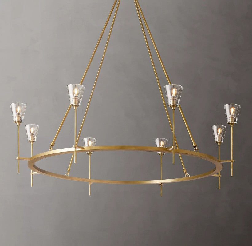 Torsio Verre Round Chandelier 58"