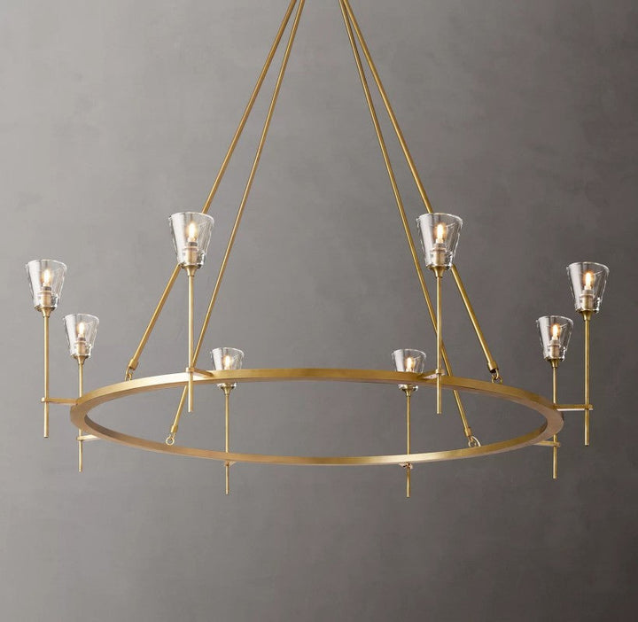 Torsio Verre Round Chandelier 58"