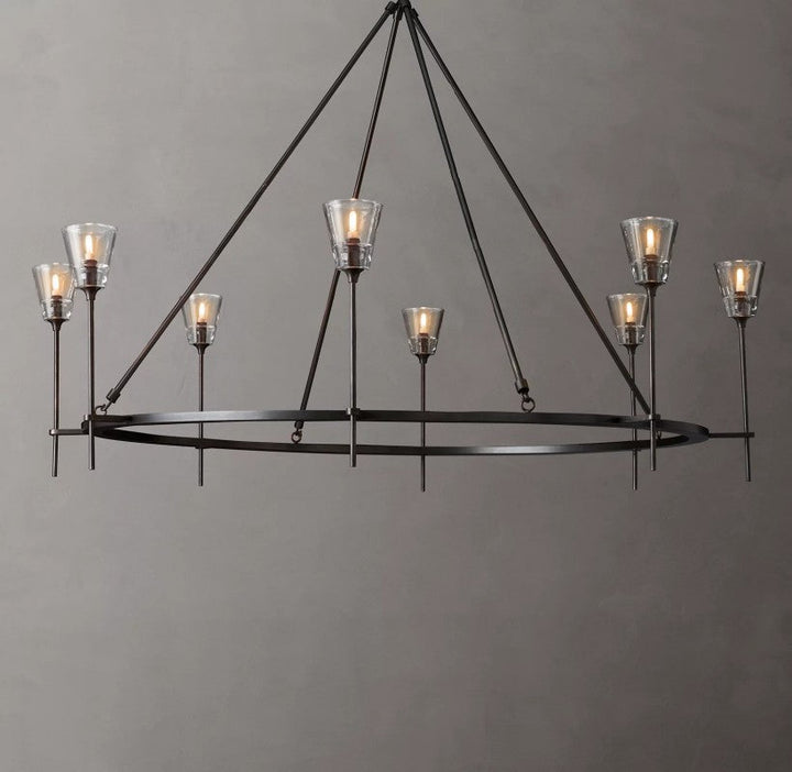 Torsio Verre Round Chandelier 58"