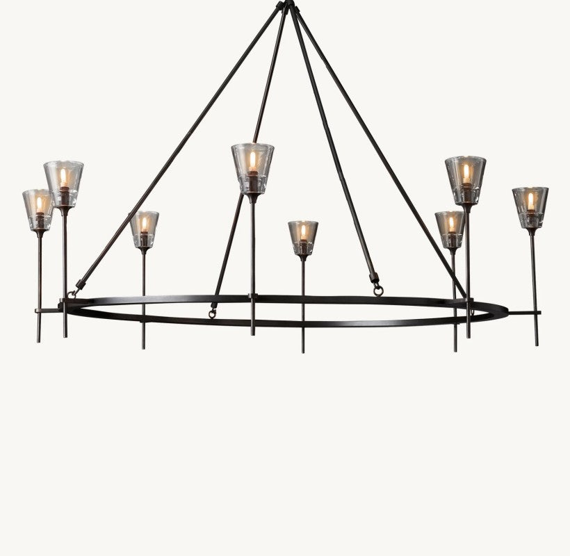 Torsio Verre Round Chandelier 58"